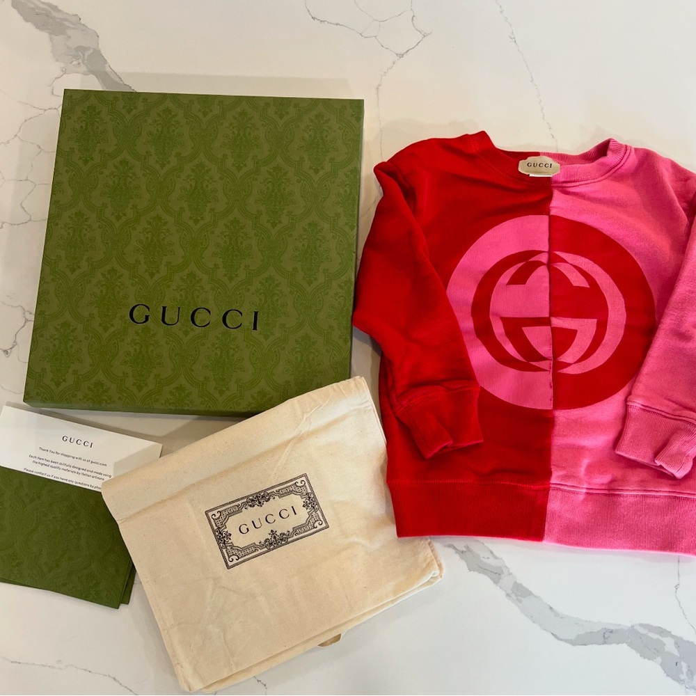 Gucci Kids GG Sweatshirt w Dust Cloth & Box